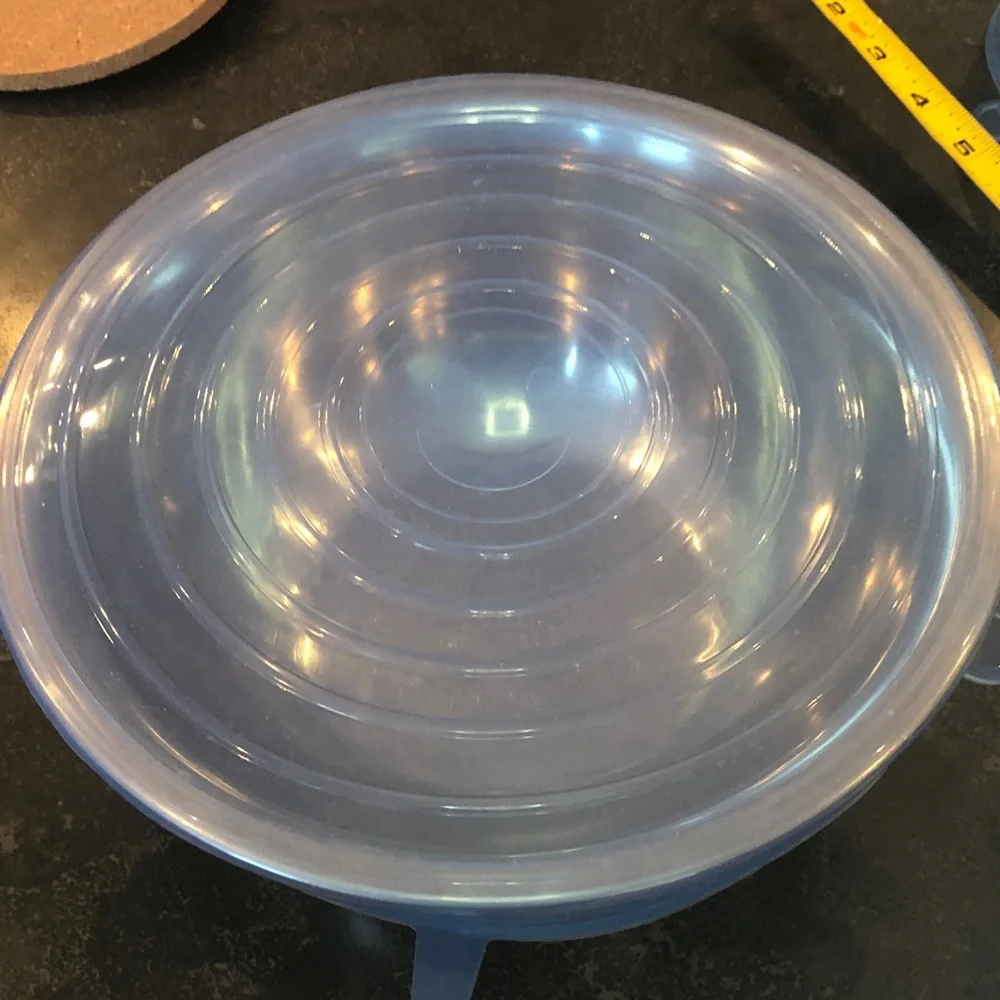 Set of 7 Flexible Silicone Stretch Lids - Blue Nesting Set
